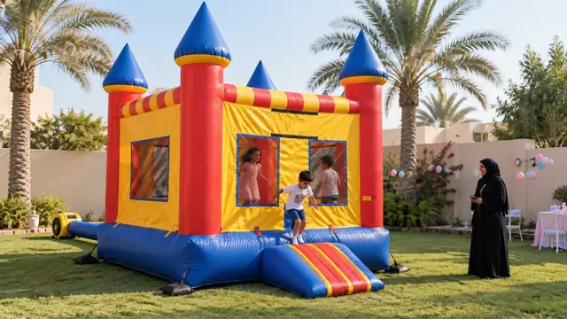 القلعة الصغيرة في حفلة أطفال