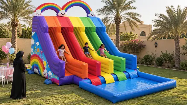 زحليقة قوس قزح في حفلة أطفال