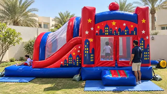 سبايدرمان مع زحليقة في حفلة أطفال