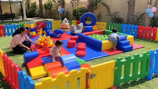 منطقة اللعب الناعم في حفلة أطفال