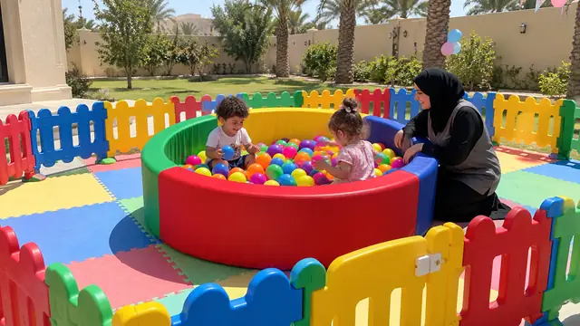 مسبح الكرات في حفلة أطفال