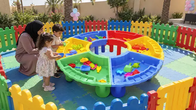 طاولة الرمل في حفلة أطفال