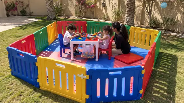 طاولة الليغو في حفلة أطفال