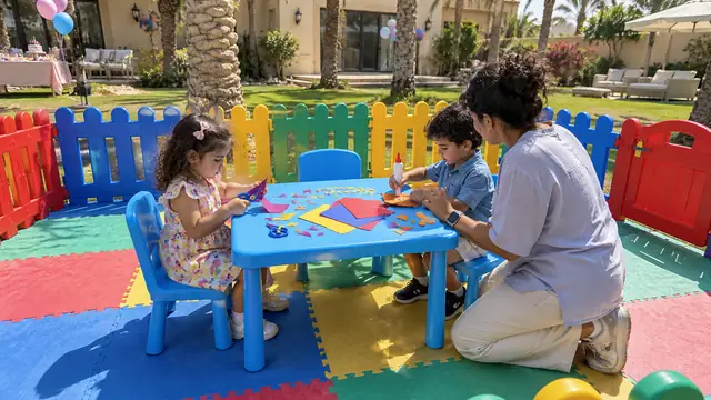 الأشغال اليدوية في حفلة أطفال