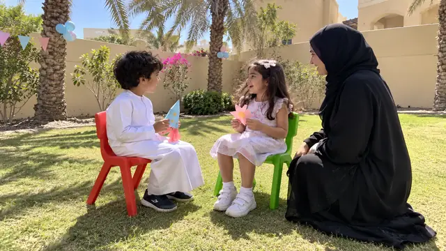 كراسي الأطفال في حفلة أطفال