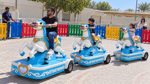 عربات الخيل في حفلة أطفال