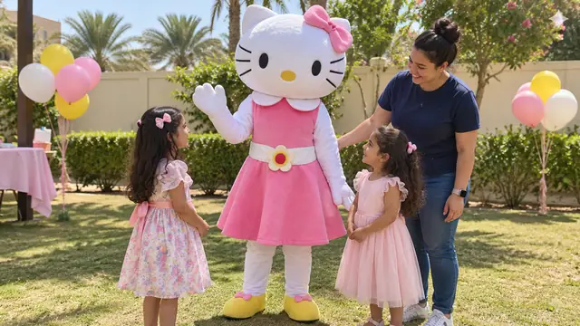 شخصية هالو كيتي في حفلة أطفال